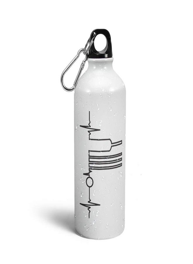 Prink Cricket Heart Beat Printed Water Bottle | Sipper for Cricketers, Fans, Gym, Sports, Boys | 600ml - Image 1